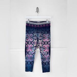 Nanette Lepore Pink Floral Mesh 7/8 Ankle Leggings